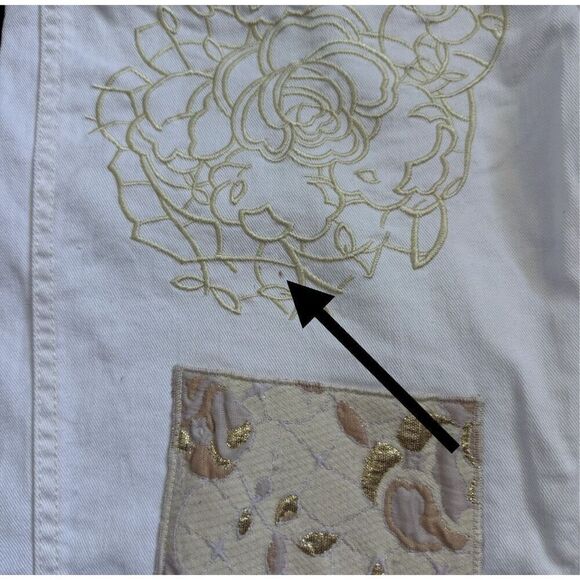 Stella McCartney Gold Patchwork Embroidery Boyfriend Jeans 31 - Picture 10 of 15